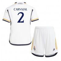 Real Madrid Daniel Carvajal #2 Domáci Detský futbalový dres 2023-24 Krátky Rukáv (+ trenírky)